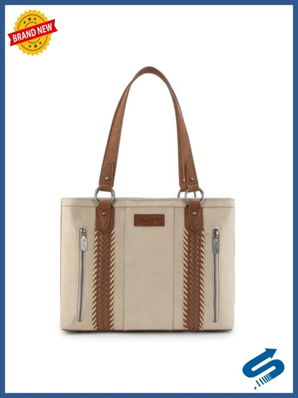 Western Tote Bag for Women, Distressed Faux Leather